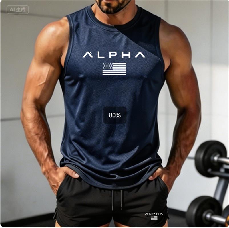 2026 Alpha Men's Printed Round - Sleeveless Undershirt recension och pris