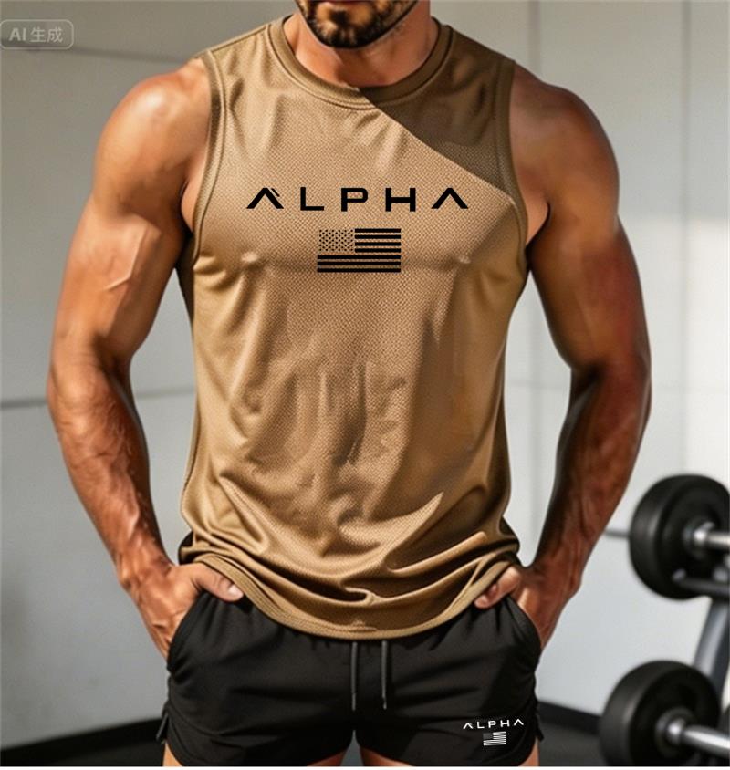 2026 Alpha Men's Printed Round - Sleeveless Undershirt recension och pris
