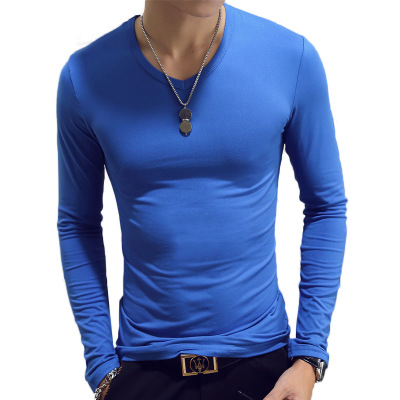 V Neck Mens T Shirts Plain Lon - Undershirt Crew Neck recension och pris