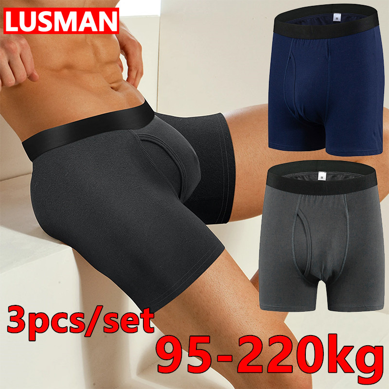 3pcs Men's Cotton Underwear Bo - Boxer Brief Pack Cotton recension och pris