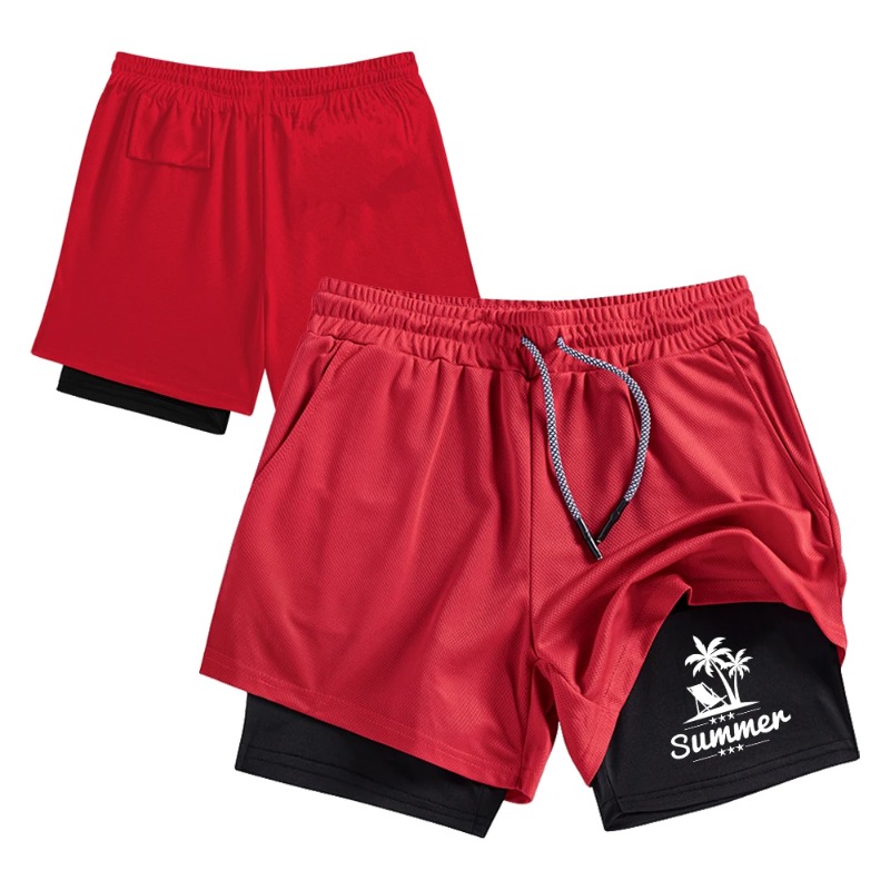 Summer Men's Double Layer Runn - Compression Shorts Athletes recension och pris