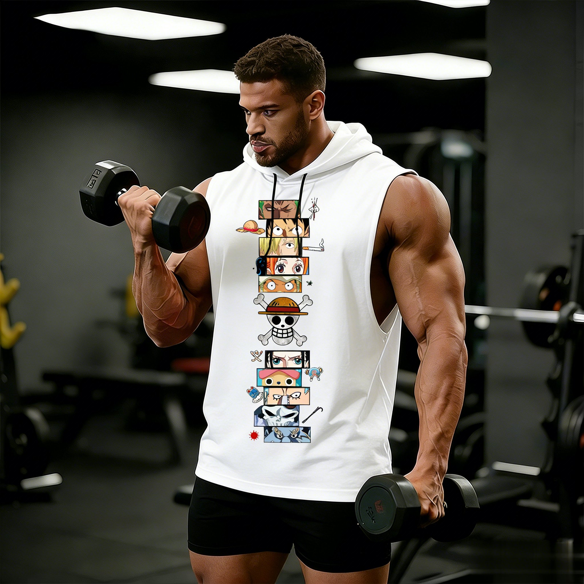 One Piece Anime Hoodie Sleevel - Sleeveless Undershirt recension och pris