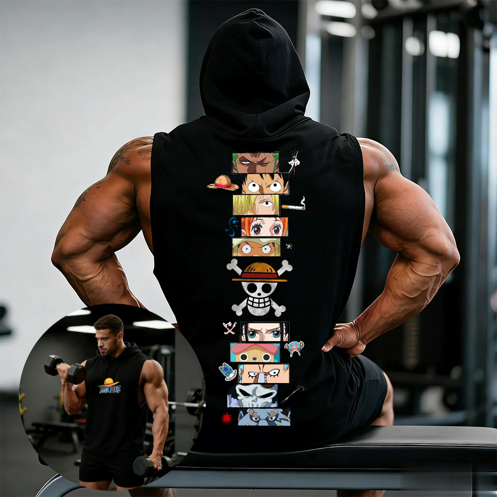 One Piece Anime Hoodie Sleevel - Sleeveless Undershirt recension och pris