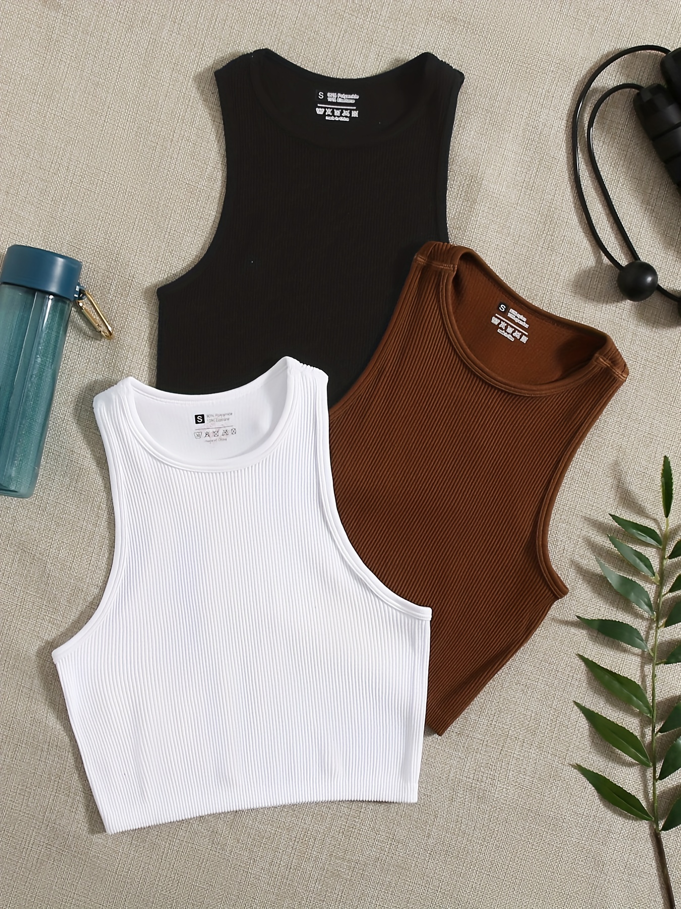 Ribbed Seamless Sports Bra Tan - Tank Top Ribbed recension och pris