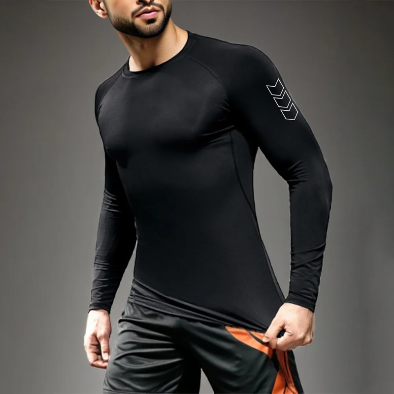 Men Quick-dry T-shirt Long Sle - Base Layer Top recension och pris