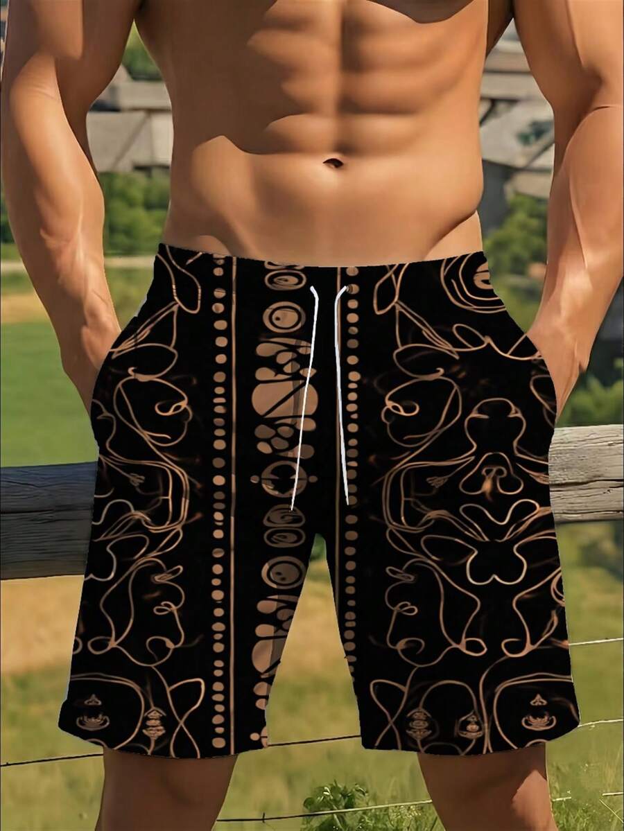 Mens Abstract Geometric Print  - Trunk Breathable Men recension och pris